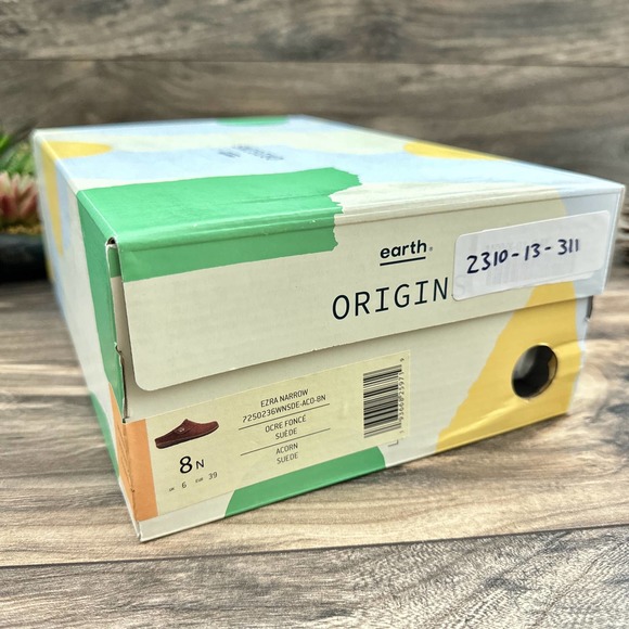 NIB Earth Origins Ezra 8N NARROW 39 Acorn Brown Slip On Clogs Suede - Picture 12 of 12